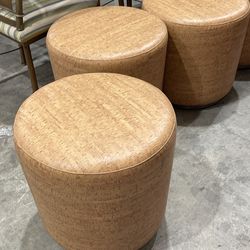 Corkscrew Fabric Ottoman