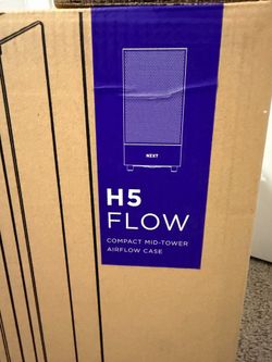 NZXT H5 Flow Compact Mid-Tower Airflow PC Case - Brand New