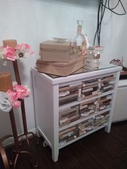 Mosaic mirror chest of drawers