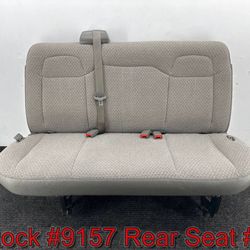 Gray Fabric 3 Person Rear Bench Seat For A 2008 Through 2015 Chevy Express GMC Savana Van Stock #9157