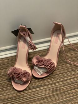 Forever21 Lace-up Blush Heels