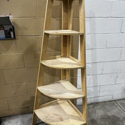 Solid Unfinished Wood Corner Shelf 