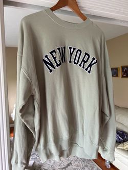 Green Erica New York Oversized Medium Crew Neck Sweatshirt from John Galt