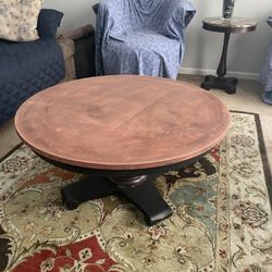 Crate & Barrel Copper Coffee Table 