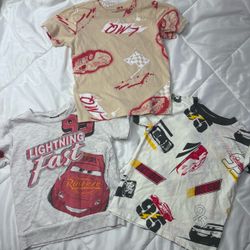 Disney Cars Kids T-Shirts Bundle of 3