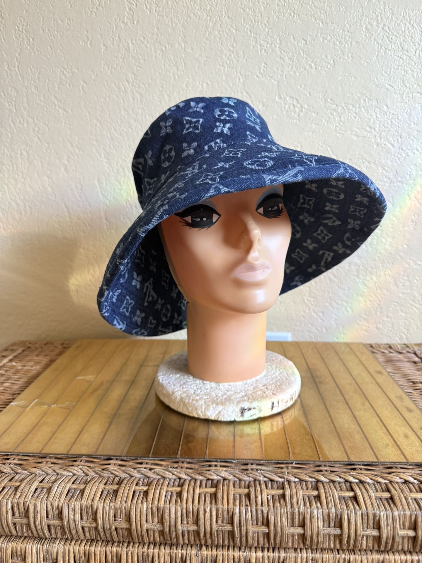 Women’s Blue Denim, Louis Vuitton Bucket Hat
