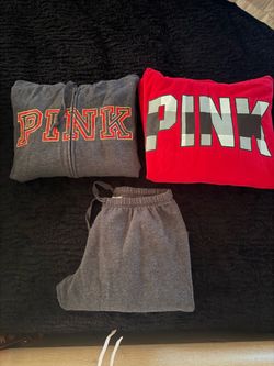 PINK Sweatsuit and Hoodie