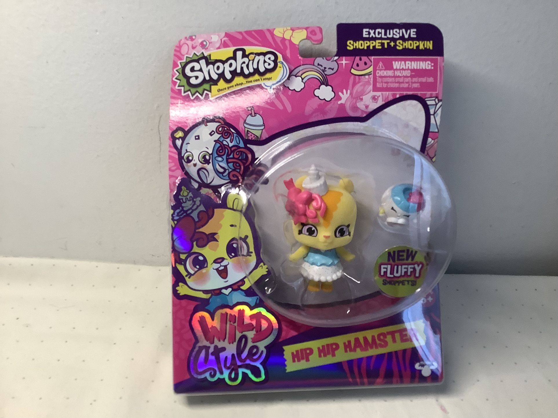 Moose Toys Shopkins Shoppet Hip Hip Hamster & Exclusive Figure Wild Style NEW