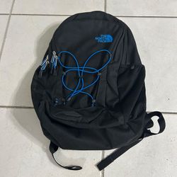 The North Face Backpack Black with Blue Accents