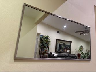 Metal framed mirror