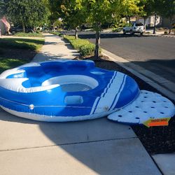Lake Or Big Swimming Pool Seating Area Play Games Floating