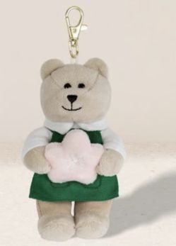 NEW 2026 Starbucks Cherry Blossom Bearista Keychain