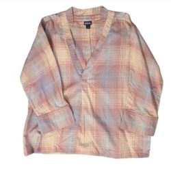 Patagonia Pink Plaid Lower Meadow Top Sz S