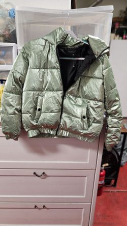 Marc New York Metallic Green Puffer Jacket