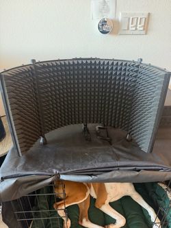 Microphone Isolation Shield with Acoustic Foam