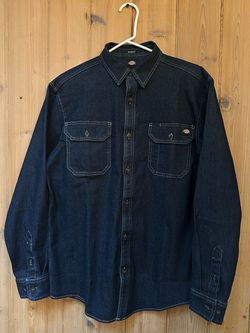 Brand New Dickies denim shirt Men’s Relaxed Fit Small NOT Vans Supreme Stussy