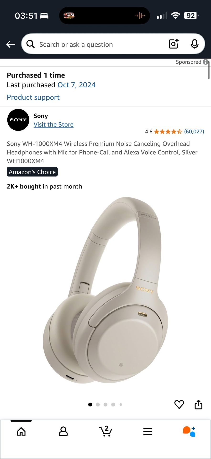 Sony Xm4 Headphones