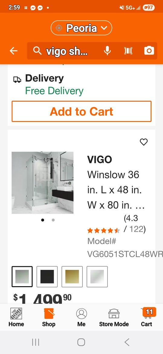 Vigo Shower Glass New In Box Asking $750 .retail $1450. Nuevo En Caja De Lujo De Crystal Uno Disponible En Caja Inclulle Todo