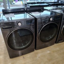 Only $1278 LG Washer & Gas Dryer, Open Box, Fully Tested, One Year Warranty