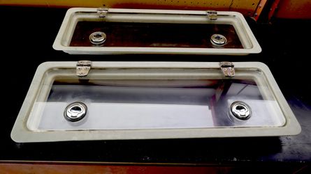 2 x 24"x8" Universal Fiberglass Hatch For Bait Well or Life Well