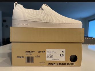 MK MICHAEL KORS Juno Knit Slip On -  NEW White - Size 9.5