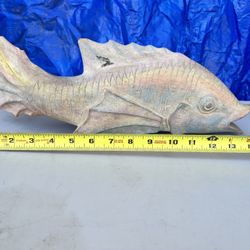 Vintage Carved Wooden Decorative Fish