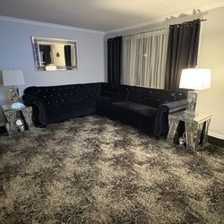 Black Sectional Sofa And Pictures