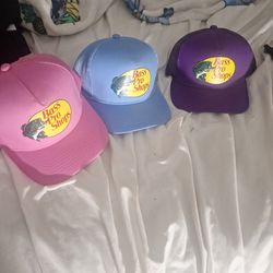 BASS PRO SHOP HATS FOR SALE (purple,pink,baby blue,red)