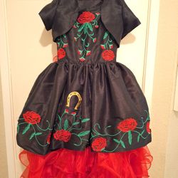 Little Girls Charro Dress, Quinceanera Dress