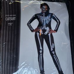 Adult Skeleton Catsuit Costume 