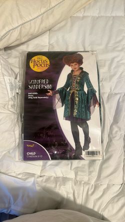 Child Hocus Pocus Costume Dress & Cape Size 8-10