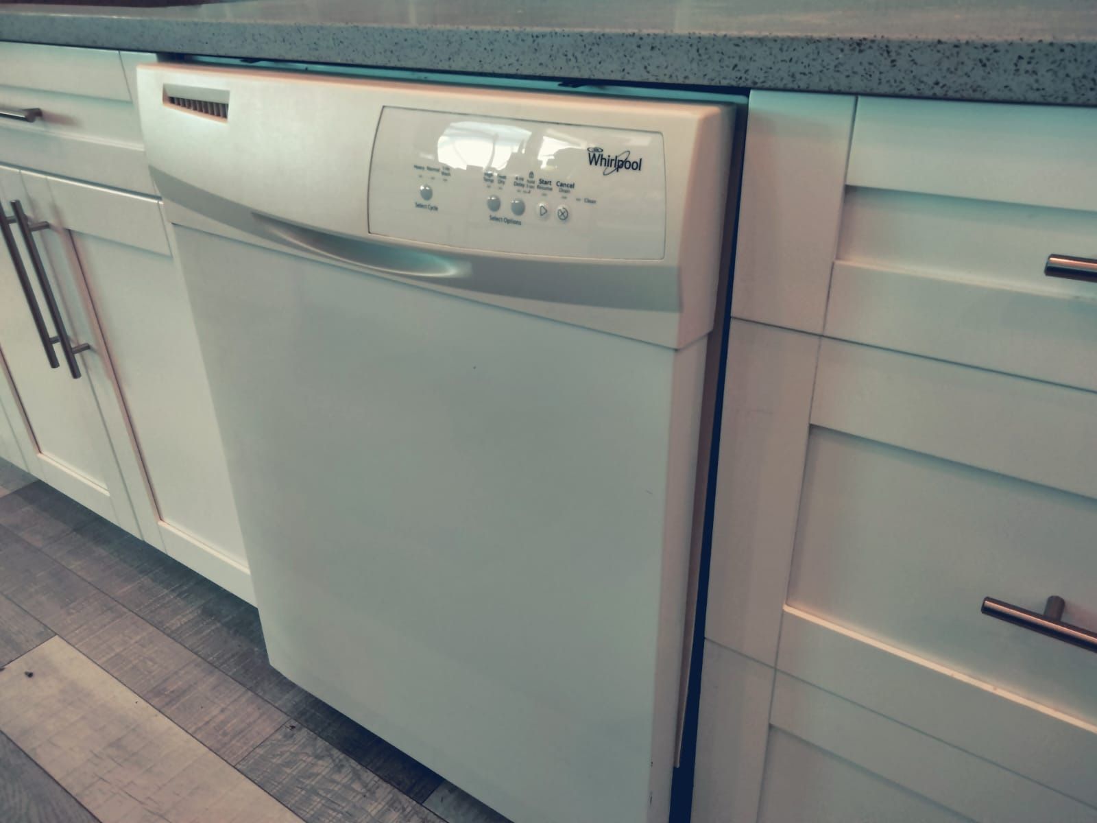 White Whirlpool Dishwasher