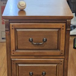 1x2 Sturdy Wood Filing Cabinet