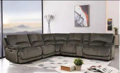 Power Reclining Sectional with Power Headrest
