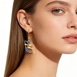 Iran Map Flag Earrings Supportive Hand Glory Stainless Steel Necklace