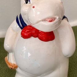 Porcelain “Hippo Sailor” Bank