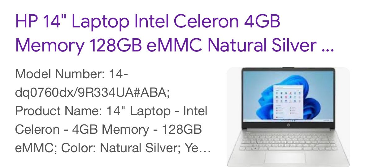 Hp 14 Inch Laptop Refurbish 128gb Hard Drive 16gb Ram