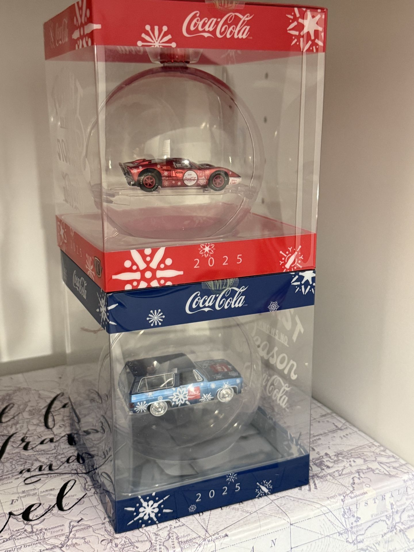 M2 Coca Cola Holiday Ornament Ford And Chevy