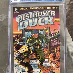 Destroyer Duck #1 (1982) CGC 9.6 — White Pages; 1st Groo The Wanderer & Destroyer Duck
