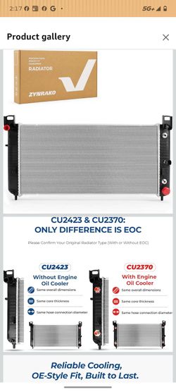 34" Radiator for Chevrolet Silverado 1(contact info removed)-2013