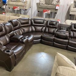 Power Reclining Sectional In Stock For Immidiate Delivery 