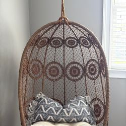 Hanging Wicker Swing $150