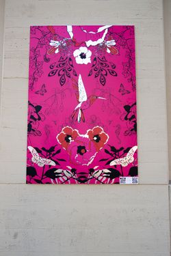 Artwork “This Is Me” On Birch Panel With  Hanging Brackets