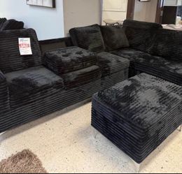 BRAND NEW LIVING ROOM SECTIONAL SOFA WITH OTTOMAN AND FREE DELIVERY PAY ON ARRIVAL