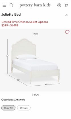 Pottery barn kids Juliette bed with trundle
