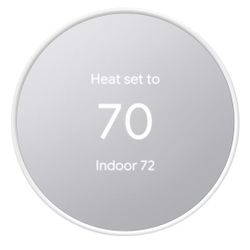 Google - Nest Smart Programmable Wifi Thermostat - Snow