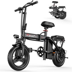 Electric Bike for Adults Teens, 800W Peak Folding Ebike, 22/25MPH & 30/45 Miles Range