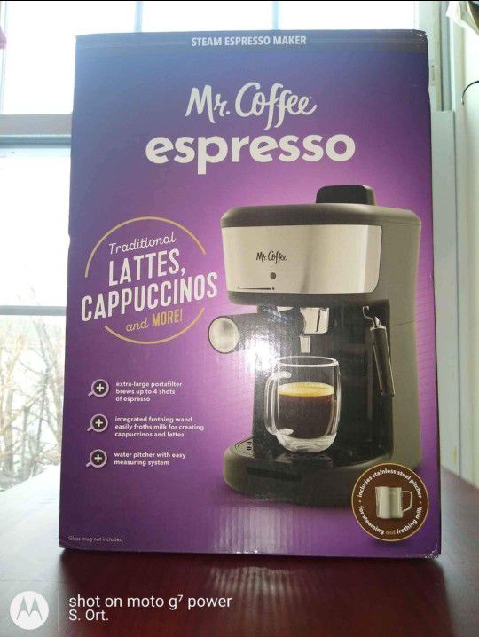 Steam Expresso Maker. Mr. Coffee expresso