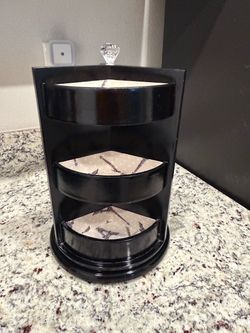 3-Tier Rotating Corner Organizer Black