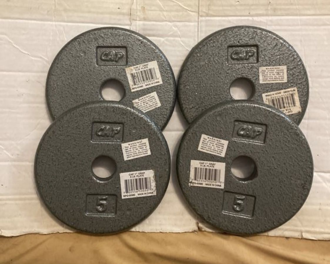 Cap barbell 5 pound cast iron dumbbell plate(per plate)
